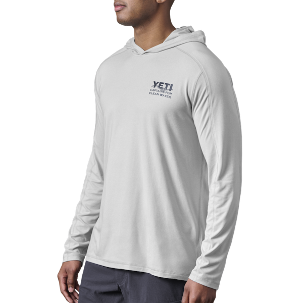 Heather Light Gray Yeti YETI X Captains for Clean Water Long Sleeve Pullover Long Sleeve Pullover | JLWXHE-279