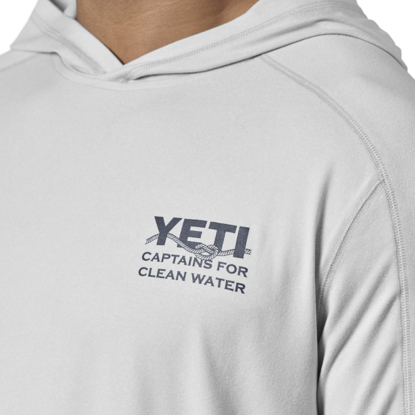 Heather Light Gray Yeti YETI X Captains for Clean Water Long Sleeve Pullover Long Sleeve Pullover | JLWXHE-279