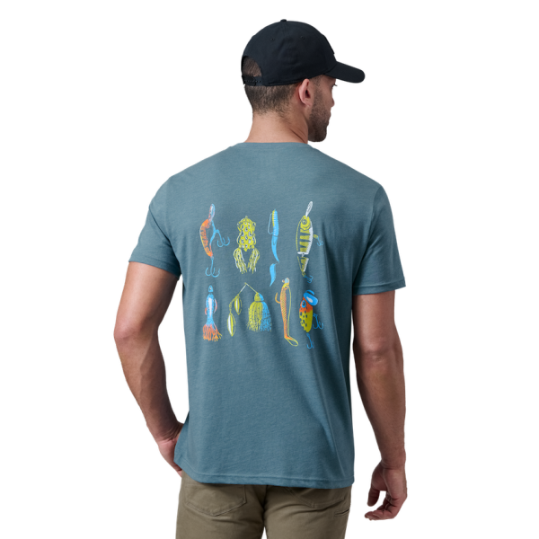 Heather Navy Yeti Lures Short Sleeve T-Shirt Short Sleeve T-Shirt | UGYHAF-796