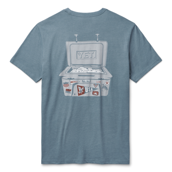 Heather Navy Yeti Stickers And Brews Short Sleeve T-Shirt Short Sleeve T-Shirt | CIOPXF-521