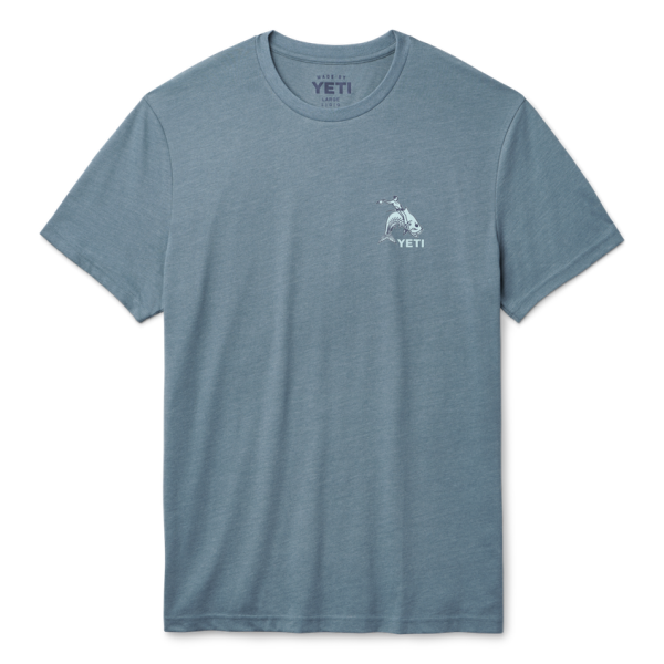 Heather Navy Yeti Tarpon Cowboy Short Sleeve T-Shirt Short Sleeve T-Shirt | NDJGIY-420