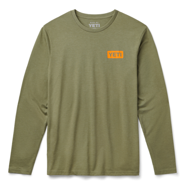 Heather Olive Yeti Sunrise Elk Long Sleeve T-Shirt Long Sleeve T-Shirt | PLZGYJ-387