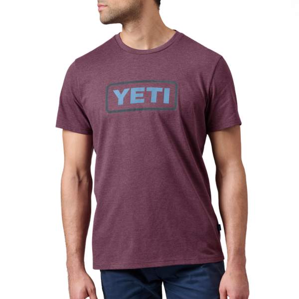 Heather Plum Yeti Badge Logo Short Sleeve T-Shirt Short Sleeve T-Shirt | HENJTG-439