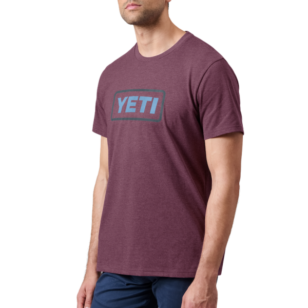 Heather Plum Yeti Badge Logo Short Sleeve T-Shirt Short Sleeve T-Shirt | HENJTG-439