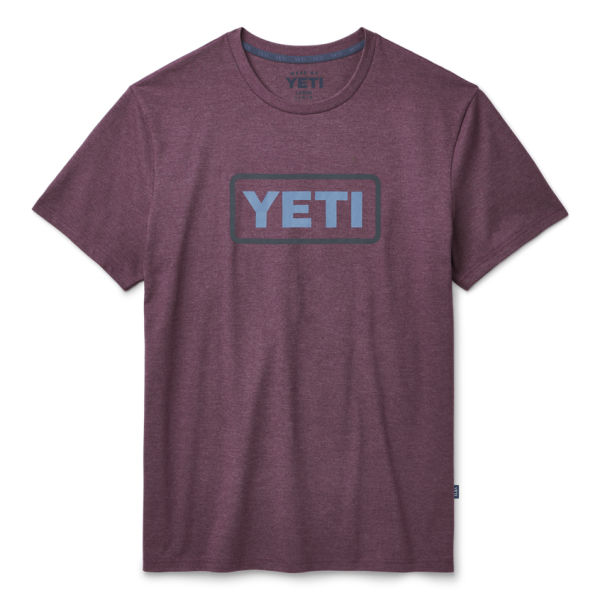 Heather Plum Yeti Badge Logo Short Sleeve T-Shirt Short Sleeve T-Shirt | HENJTG-439