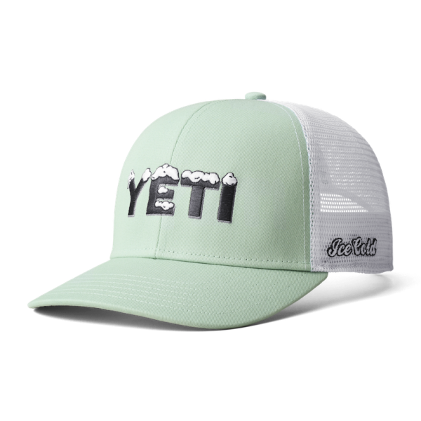 Ice Blue Yeti Cool Ice Trucker Hat Hats | VRFAOD-542