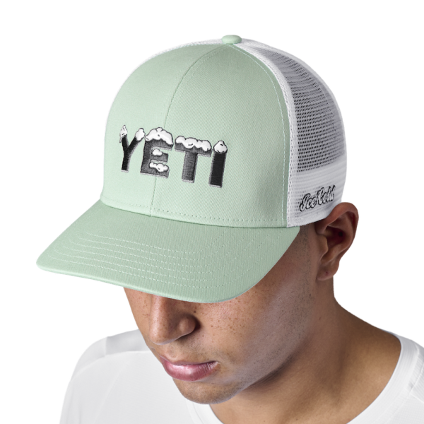 Ice Blue Yeti Cool Ice Trucker Hat Hats | VRFAOD-542