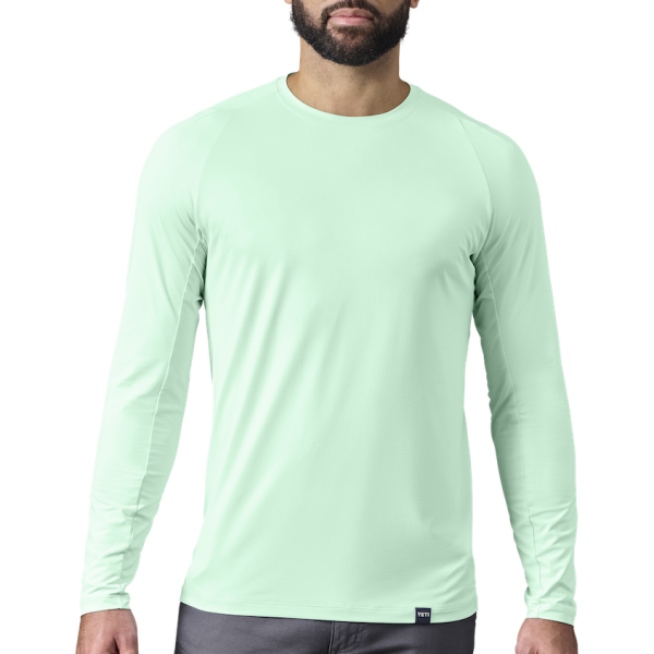 Ice Blue Yeti Crew Neck Long Sleeve Sunshirt Sunshirts | NXGOVF-805