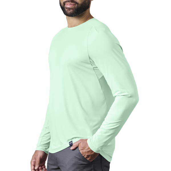 Ice Blue Yeti Crew Neck Long Sleeve Sunshirt Sunshirts | NXGOVF-805