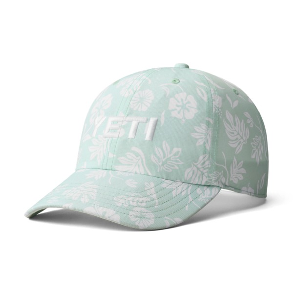 Ice Blue Yeti Floral Print Baseball Cap Hats | FBOZSU-520