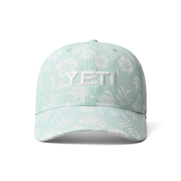 Ice Blue Yeti Floral Print Baseball Cap Hats | FBOZSU-520