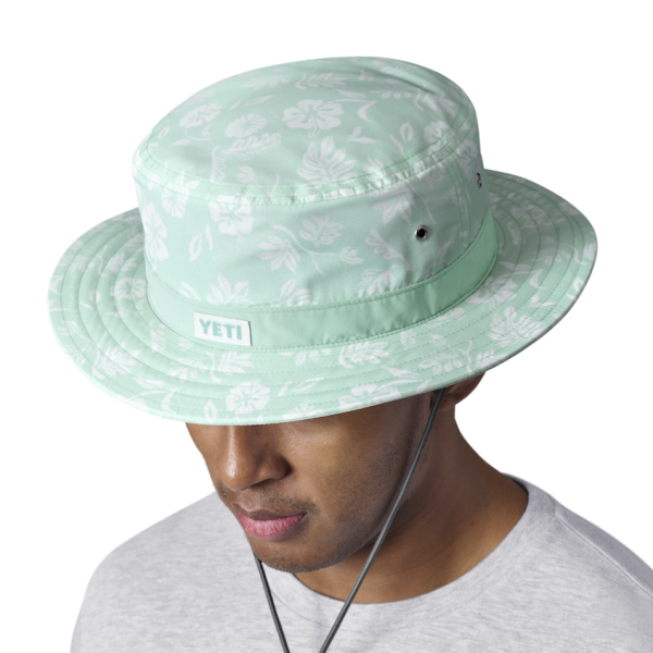 Ice Blue Yeti Floral Print Boonie Hat Hats | VNMXKI-690