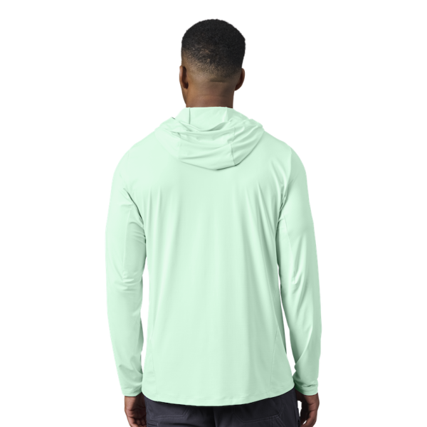 Ice Blue Yeti Hooded Long Sleeve Sunshirt Sunshirts | HERGVY-738