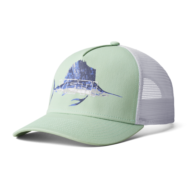 Ice Blue Yeti Sailfish Badge Trucker Hat Hats | NASDER-019