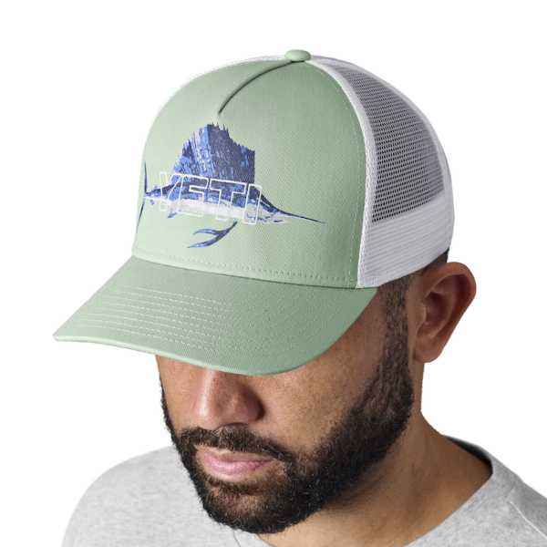 Ice Blue Yeti Sailfish Badge Trucker Hat Hats | NASDER-019