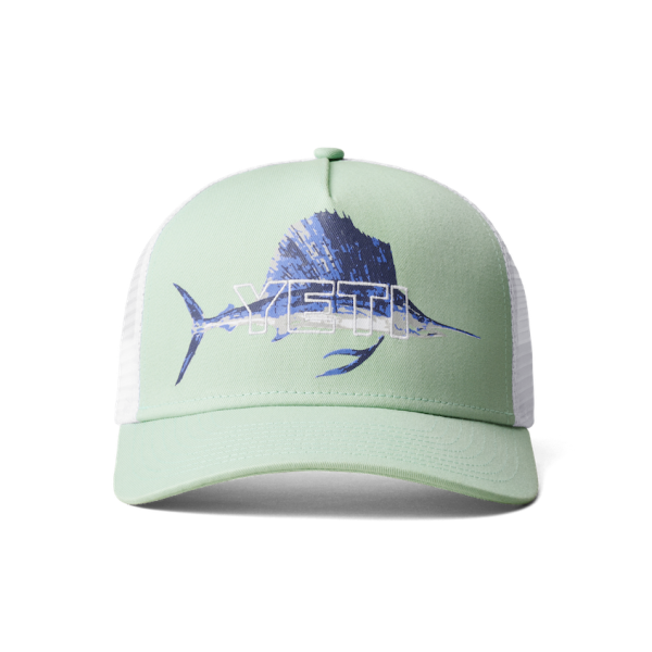 Ice Blue Yeti Sailfish Badge Trucker Hat Hats | NASDER-019