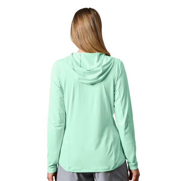 Ice Blue Yeti Women's Hooded Long Sleeve Sunshirt Sunshirts | OXFSJY-601