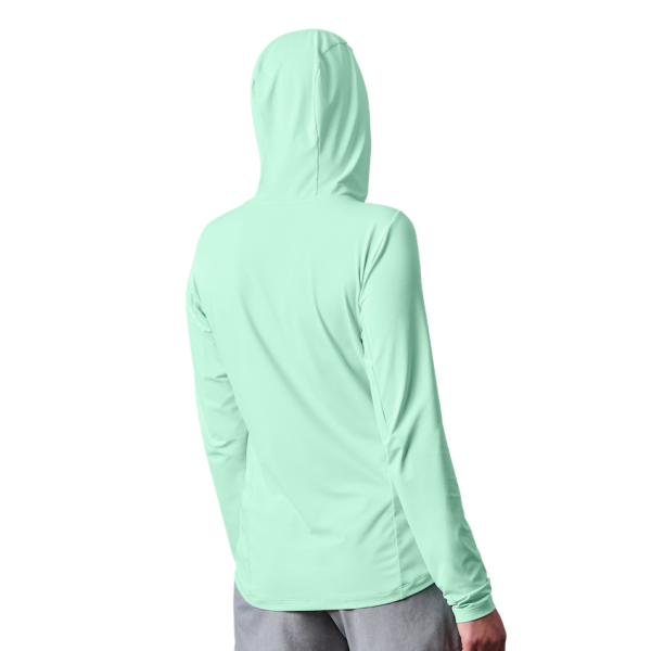 Ice Blue Yeti Women's Hooded Long Sleeve Sunshirt Sunshirts | OXFSJY-601