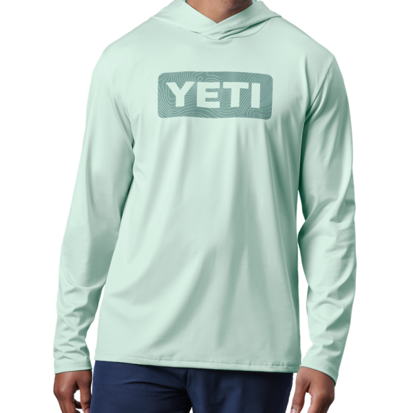 Ice Mint Yeti Wave Logo Badge Hooded Long Sleeve Sunshirt Sunshirts | OGDEIR-439