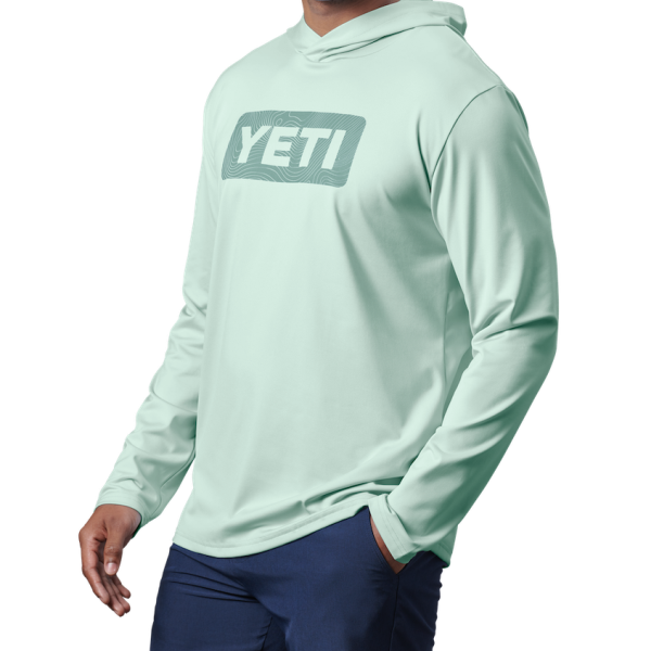 Ice Mint Yeti Wave Logo Badge Hooded Long Sleeve Sunshirt Sunshirts | OGDEIR-439