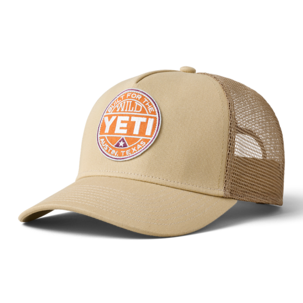 Khaki Yeti Built for the Wild Trucker Hat Hats | UQTZRY-983