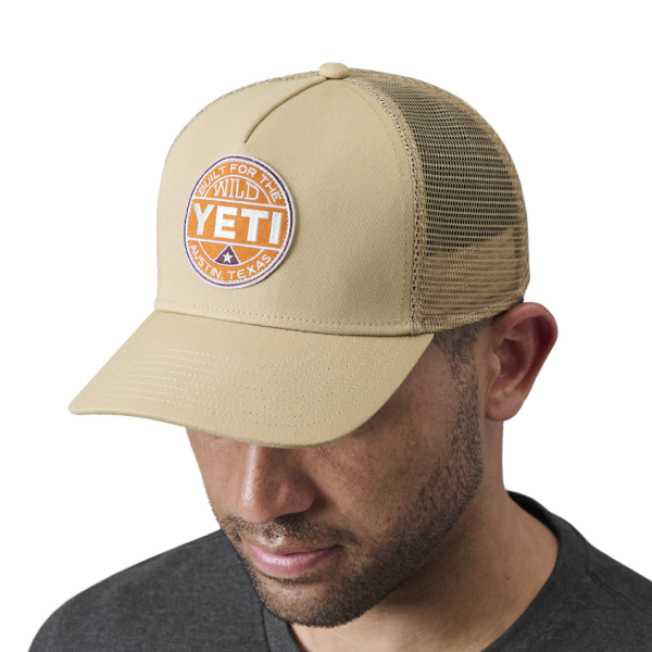 Khaki Yeti Built for the Wild Trucker Hat Hats | UQTZRY-983