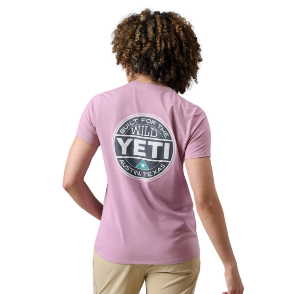 Lavender Yeti Women's Built For The Wild Short Sleeve T-Shirt Short Sleeve T-Shirt | UONMZG-318