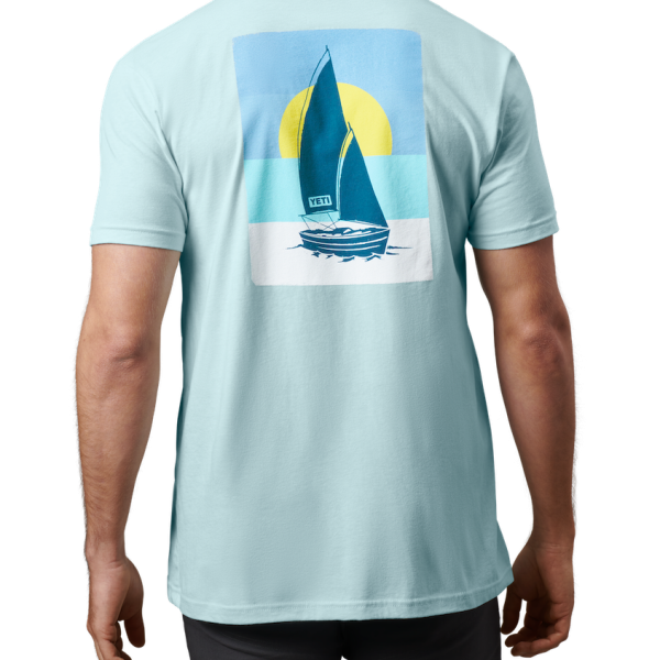 Light Blue Yeti Sunset Sails Short Sleeve T-Shirt Short Sleeve T-Shirt | TGNWYS-052