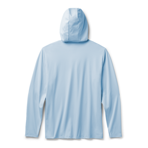 Light Blue Yeti Wave Logo Badge Hooded Long Sleeve Sunshirt Sunshirts | LFWJBS-539