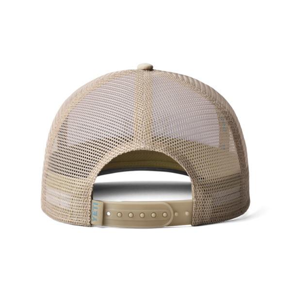 Light Khaki/White Yeti Tarpon Flies Trucker Hat Hats | TNCXOQ-697