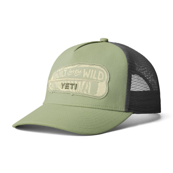 Light Olive Yeti Turkey Feather Trucker Hat Hats | ENWBUI-293