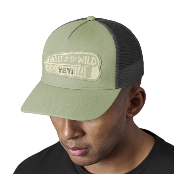 Light Olive Yeti Turkey Feather Trucker Hat Hats | ENWBUI-293