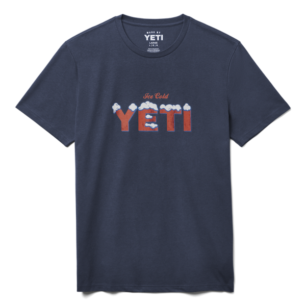 Navy Yeti Cool Ice Short Sleeve Tee Short Sleeve T-Shirt | TOVMNL-847