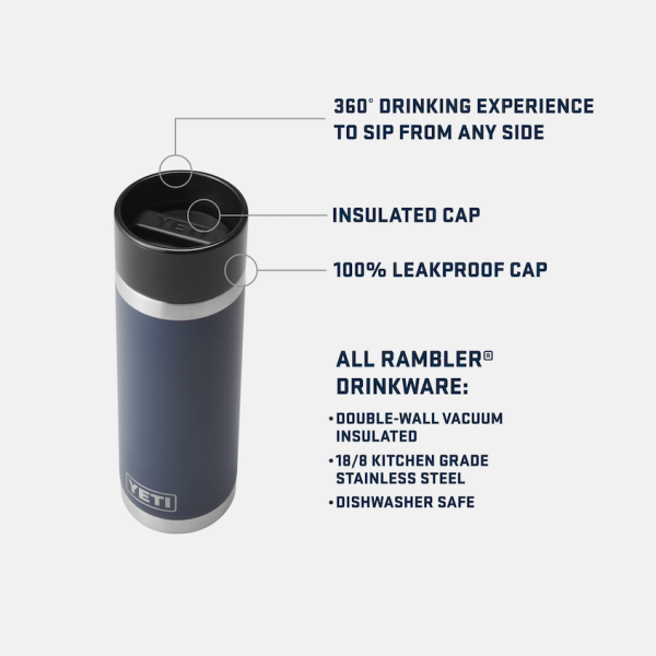 Navy Yeti Rambler 18 oz HotShot Bottle Coffee & Mugs | QXMPWK-254