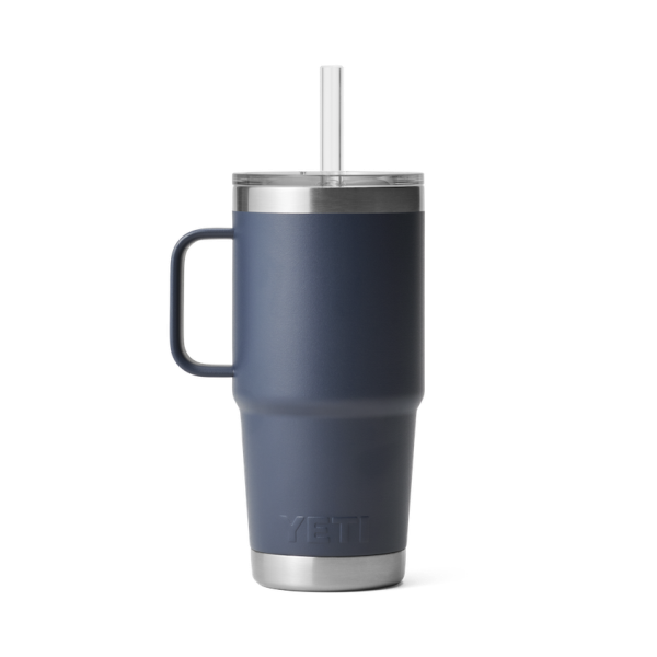 Navy Yeti Rambler 25 oz Mug Straw Drinkware | BXTEQL-940