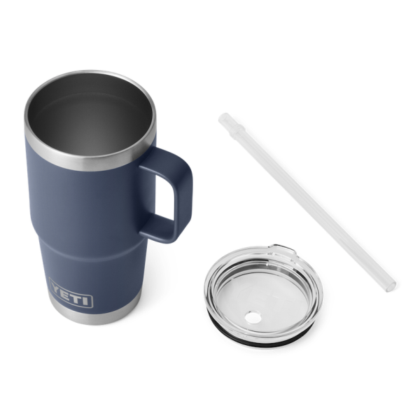 Navy Yeti Rambler 25 oz Mug Straw Drinkware | BXTEQL-940