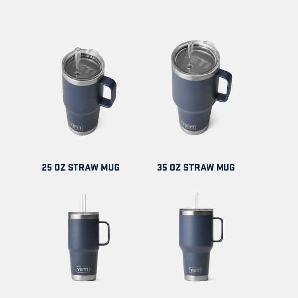 Navy Yeti Rambler 25 oz Mug Straw Drinkware | BXTEQL-940