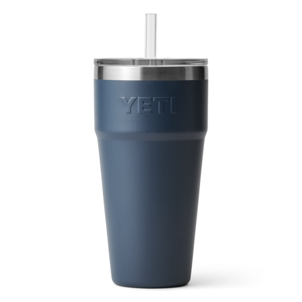 Navy Yeti Rambler 26 oz Stackable Cup Straw Drinkware | VWMYTS-239