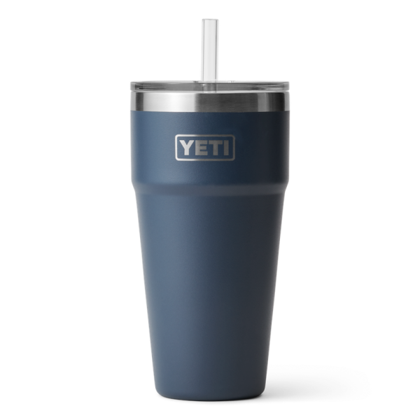 Navy Yeti Rambler 26 oz Stackable Cup Straw Drinkware | VWMYTS-239