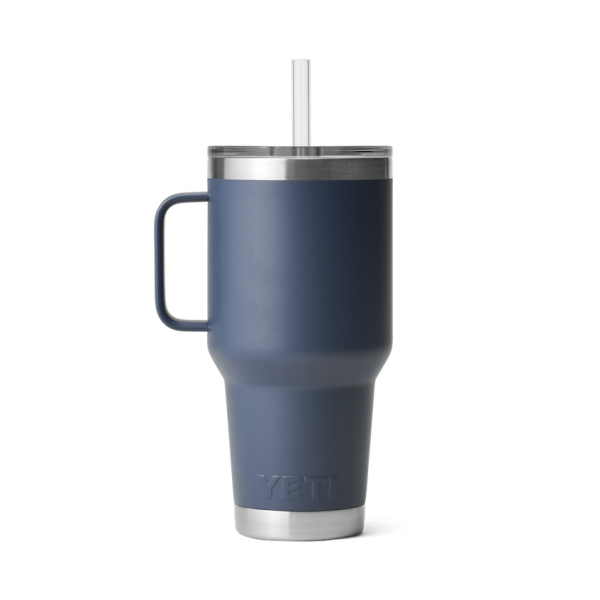 Navy Yeti Rambler 35 oz Mug Straw Drinkware | DKUIAF-860