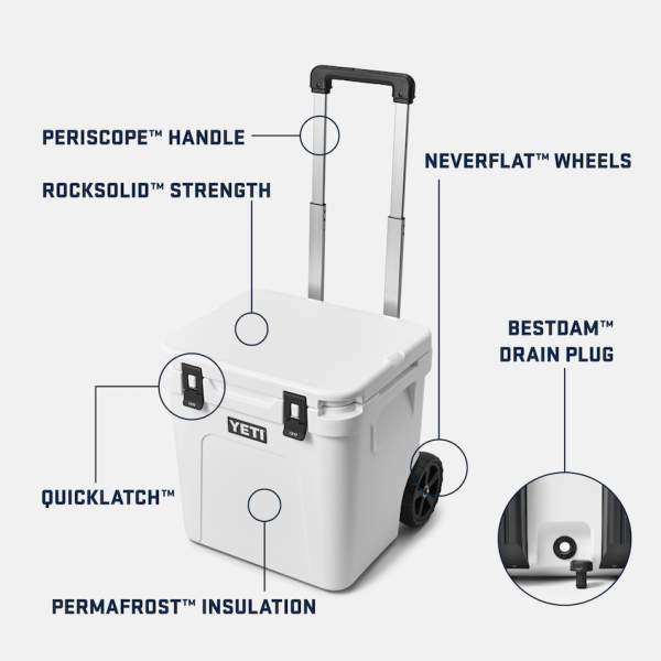 Navy Yeti Roadie 48 Wheeled Cooler Wheeled Coolers | INADEJ-351