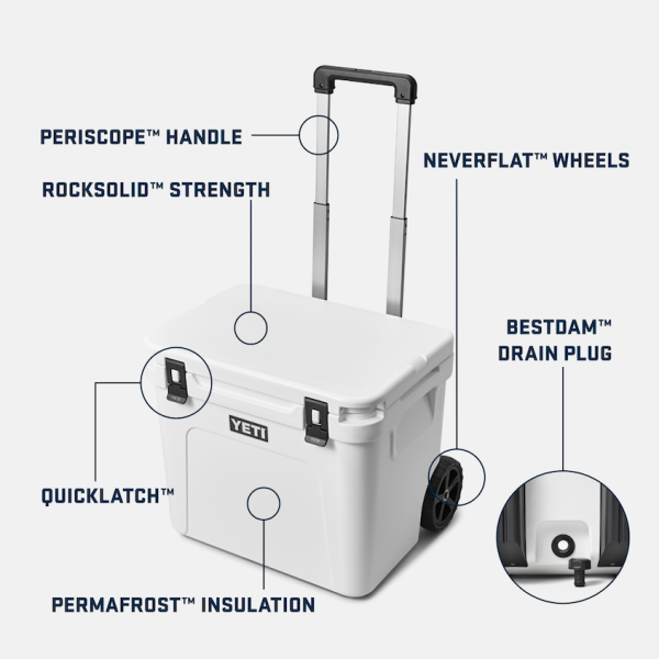 Navy Yeti Roadie 60 Wheeled Cooler Wheeled Coolers | BRNTIF-648