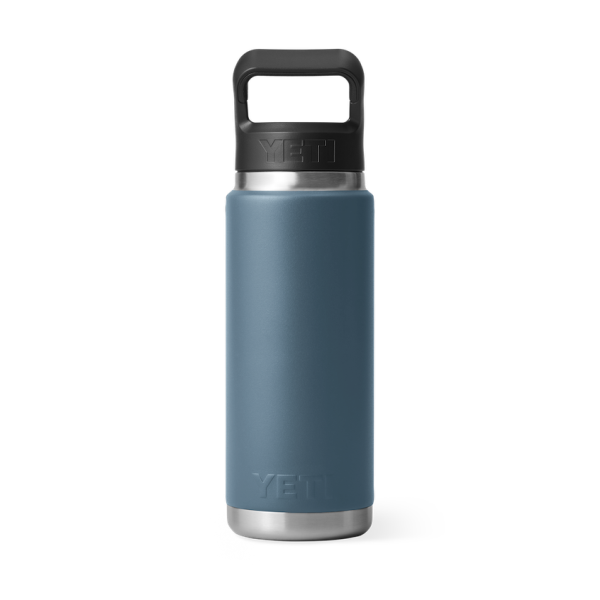 Nordic Blue Yeti Rambler 26 oz Water Bottle Straw Drinkware | BPSQHL-167