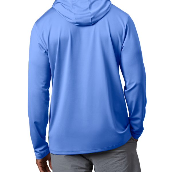 Offshore Blue Yeti Wave Logo Badge Hooded Long Sleeve Sunshirt Sunshirts | KYFWRZ-941