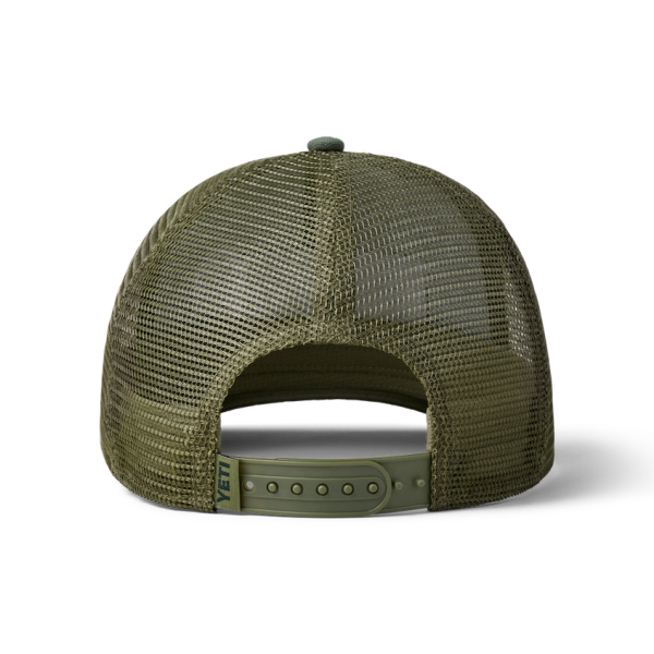 Olive Yeti Bass Badge Trucker Hat Hats | BLHIXK-372