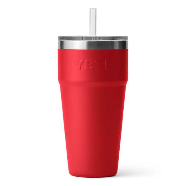 Rescue Red Yeti Rambler 26 oz Stackable Cup Straw Drinkware | VPDTOS-042