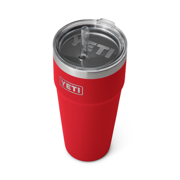 Rescue Red Yeti Rambler 26 oz Stackable Cup Straw Drinkware | VPDTOS-042