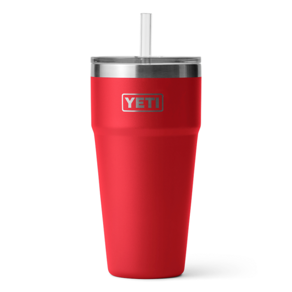 Rescue Red Yeti Rambler 26 oz Stackable Cup Straw Drinkware | VPDTOS-042