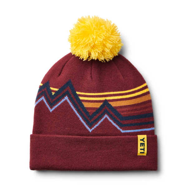 Rust/Yellow Yeti Freestyle Pom BEANIE Hats | XVSOLA-750