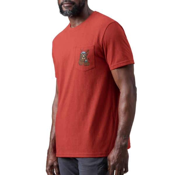 Rust Yeti Cool Bear Pocket Short Sleeve T-Shirt Short Sleeve T-Shirt | ARXYGB-689